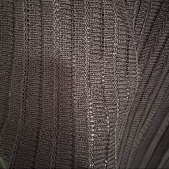 Pomander Place NWT Black Adi Long Belle Sleeve Ribbed Knit Dress - Picture 6 of 9